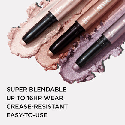 IT Cosmetics Superhero No-Tug Waterproof Shadow Stick – Bold Bubbly | Longwear Cream Eyeshadow