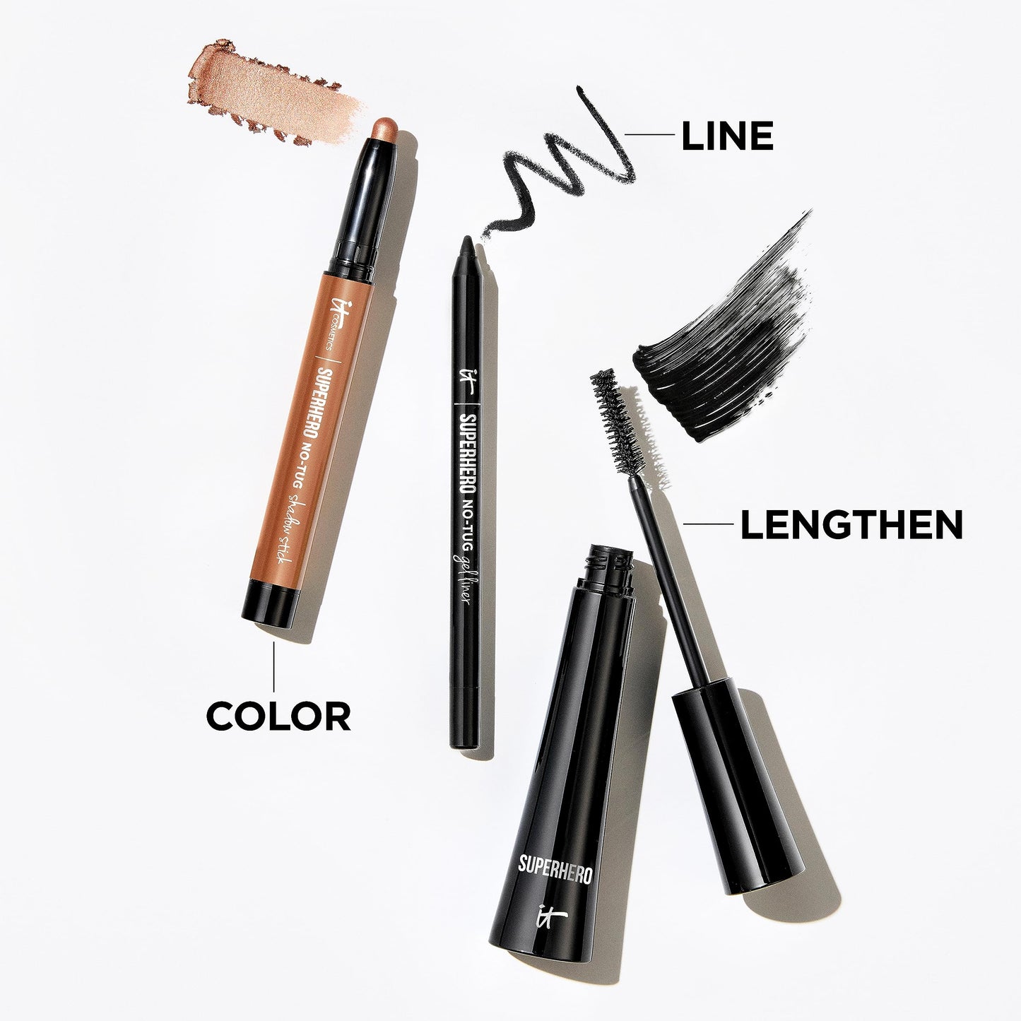 IT Cosmetics Superhero No-Tug Waterproof Shadow Stick – Super Slate (Metallic Pewter) | Built-In Primer, Long-Wear