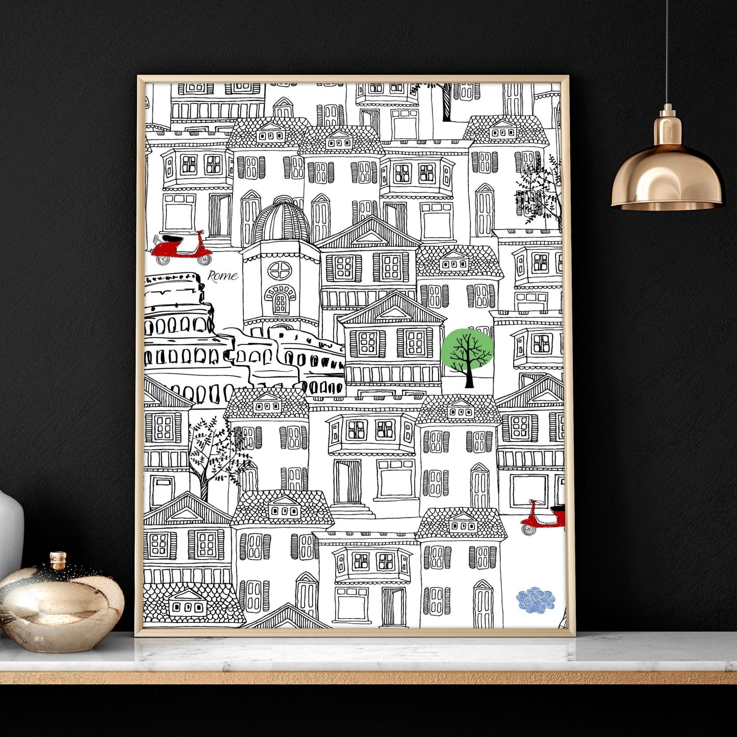 Italy print wall art | set of 2 travel posters