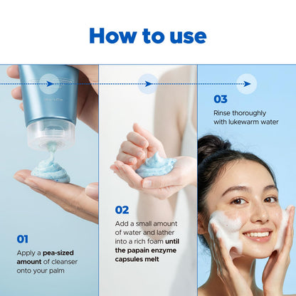 it:fu Deep Pore 2-in-1 Exfoliating Cleanser | Korean Hydrating Face Cleanser with Dead Sea Minerals & Enzyme Peel