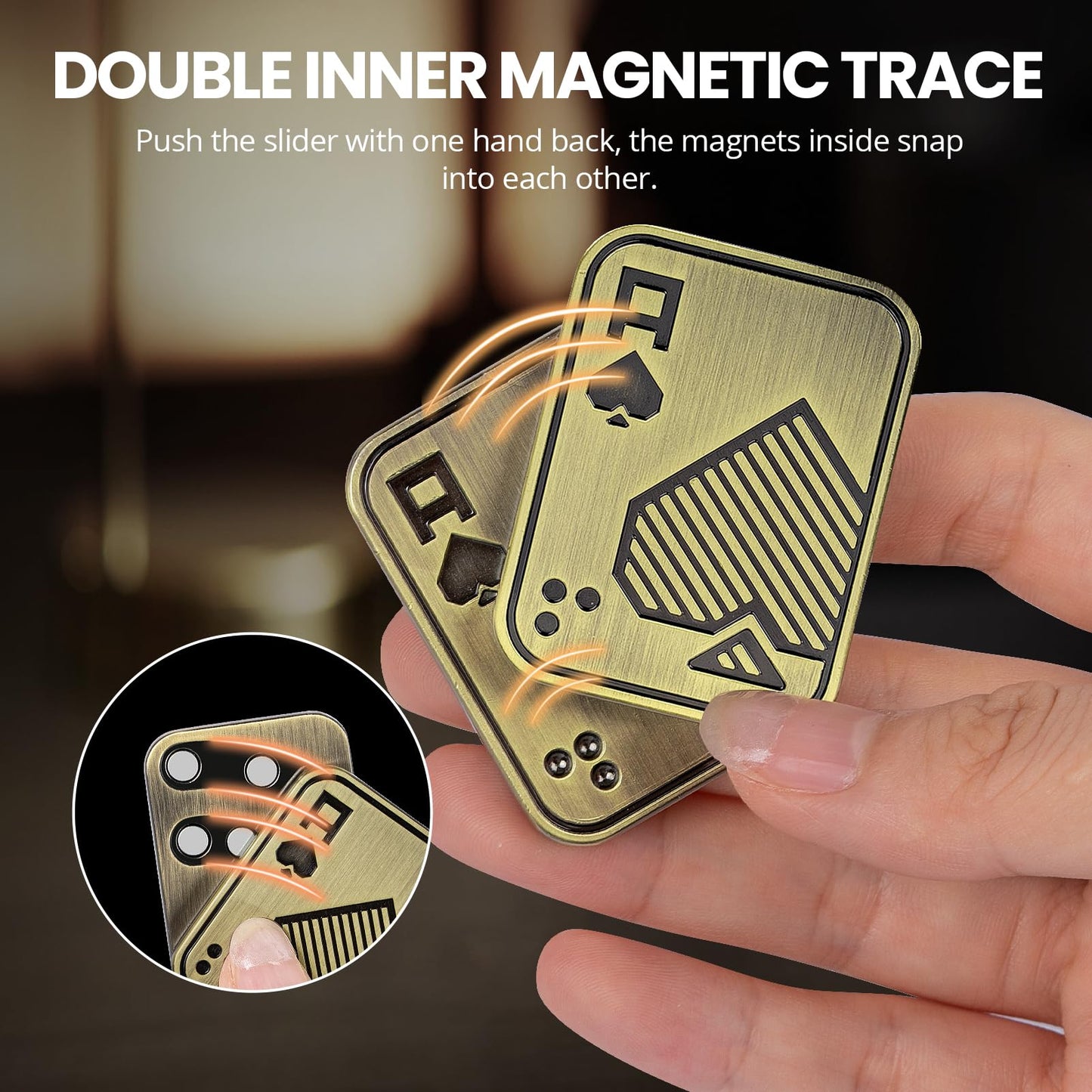 ITOKEY Fidget Toys for Adults — Magnetic Slider & EDC Poker Cards for Stress Relief