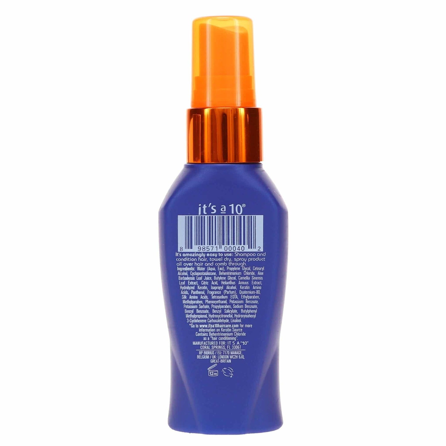 It's A 10 Miracle Leave-In Plus Keratin 2 Oz | Detangles, Smooths & Strengthens Hair