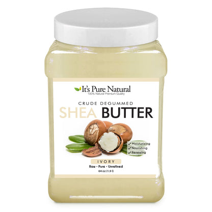 It's Pure Natural - World's First Crude Degummed African Ivory Shea Butter (64 oz) – 100% Pure & Natural Body Butter