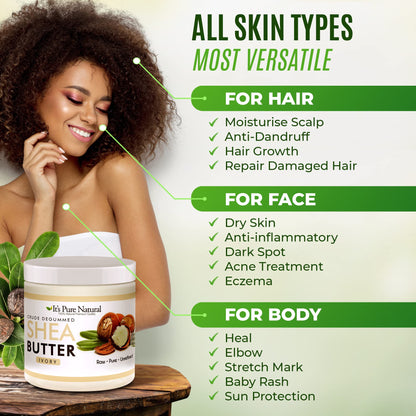 It's Pure Natural - World's First Crude Degummed African Ivory Shea Butter (64 oz) – 100% Pure & Natural Body Butter