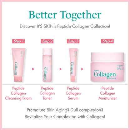 It'S SKIN Peptide Collagen Cleansing Foam – Hydrating Cleanser with Vegan Collagen & Oat Peptides
