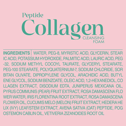 It'S SKIN Peptide Collagen Cleansing Foam – Hydrating Cleanser with Vegan Collagen & Oat Peptides
