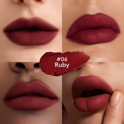 ITY Velvet Matte Lip Stain Mousse - Ruby Red Lip Clay, Conceals Lip Lines, Rich Pigment, 0.14 oz