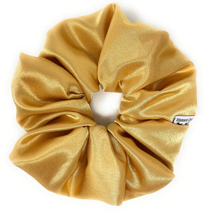 Iuptown Chic Jumbo Satin Scrunchies – Oversized Gold Hair Ties for Women & Girls