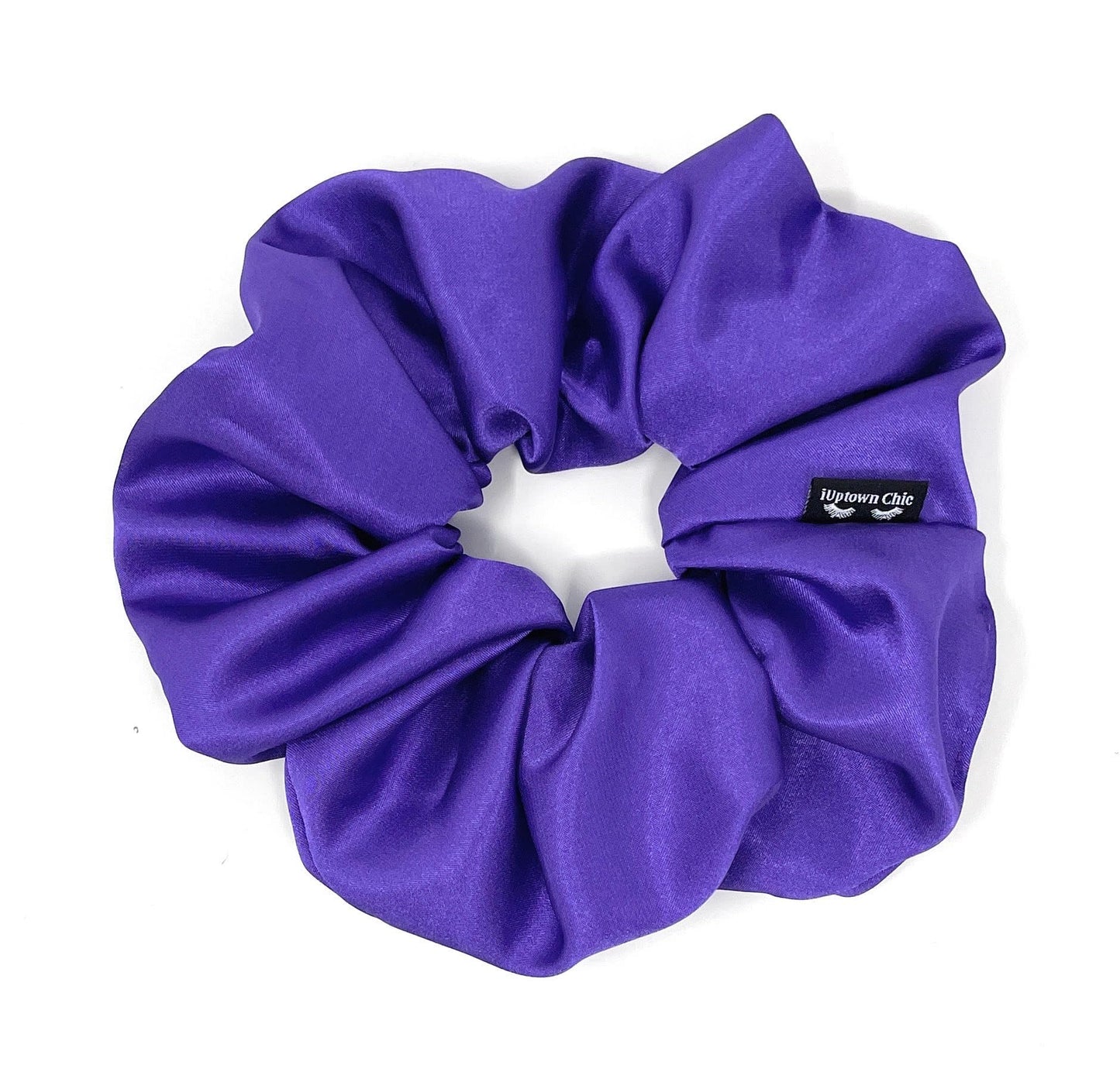 IUPTOWN CHIC Jumbo Satin Scrunchies - XL Purple, Frizz Prevention & Breakage Protection