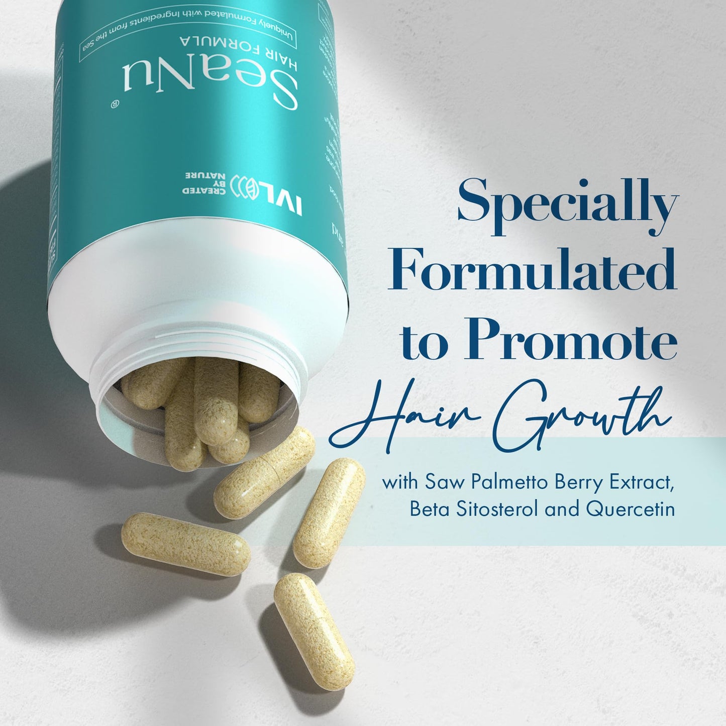 IVL SeaNu Hair Vitamins – Hair Strength, Thickness & Growth Support (3 Pack)