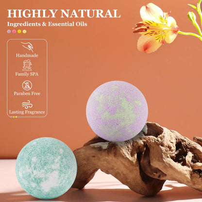 IvyWorkshop Bath Bombs Gift Set — 50 Pcs, 10 Scents, Natural Handmade Bubble Bath