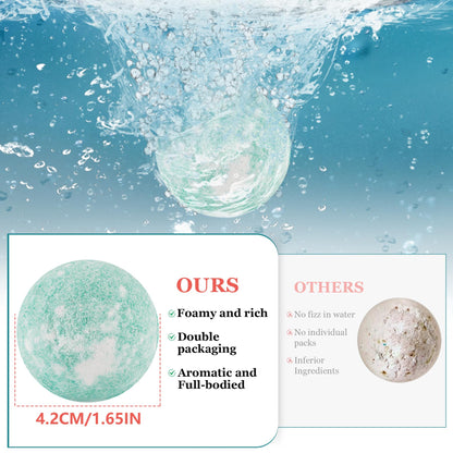 IvyWorkshop Bath Bombs Gift Set — 50 Pcs, 10 Scents, Natural Handmade Bubble Bath