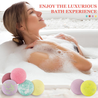 IvyWorkshop Bath Bombs Gift Set — 50 Pcs, 10 Scents, Natural Handmade Bubble Bath