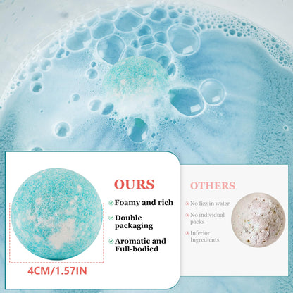 IvyWorkshop Bath Bomb Gift Set – 50 Natural Bubble Bath Bombs, 10 Scents, Handmade Spa Gift for Women