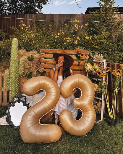 IWERP Light Brown Number 4 Balloon 40 Inch | 4th Birthday Decorations & Party Supplies