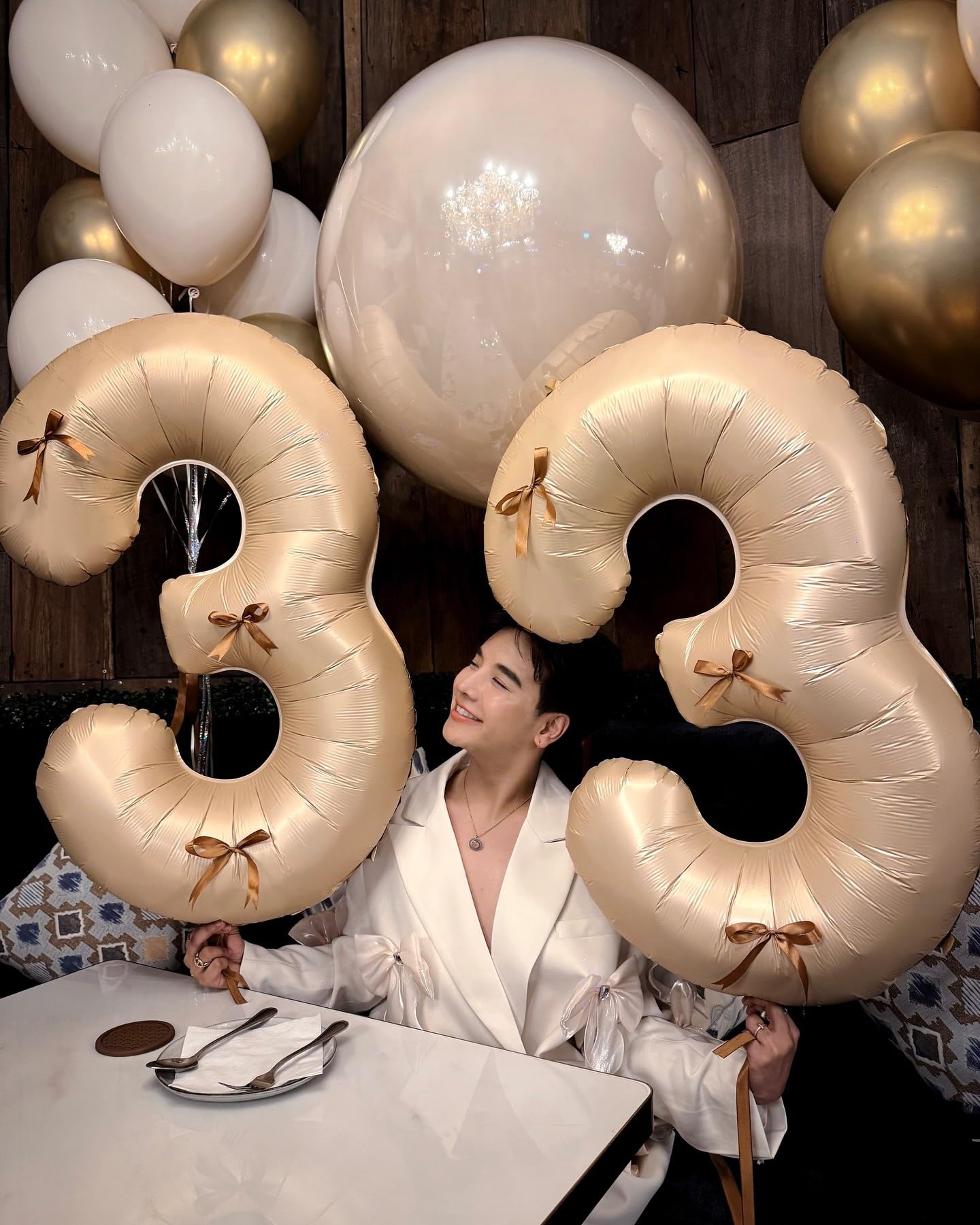 IWERP Light Brown Number 4 Balloon 40 Inch | 4th Birthday Decorations & Party Supplies