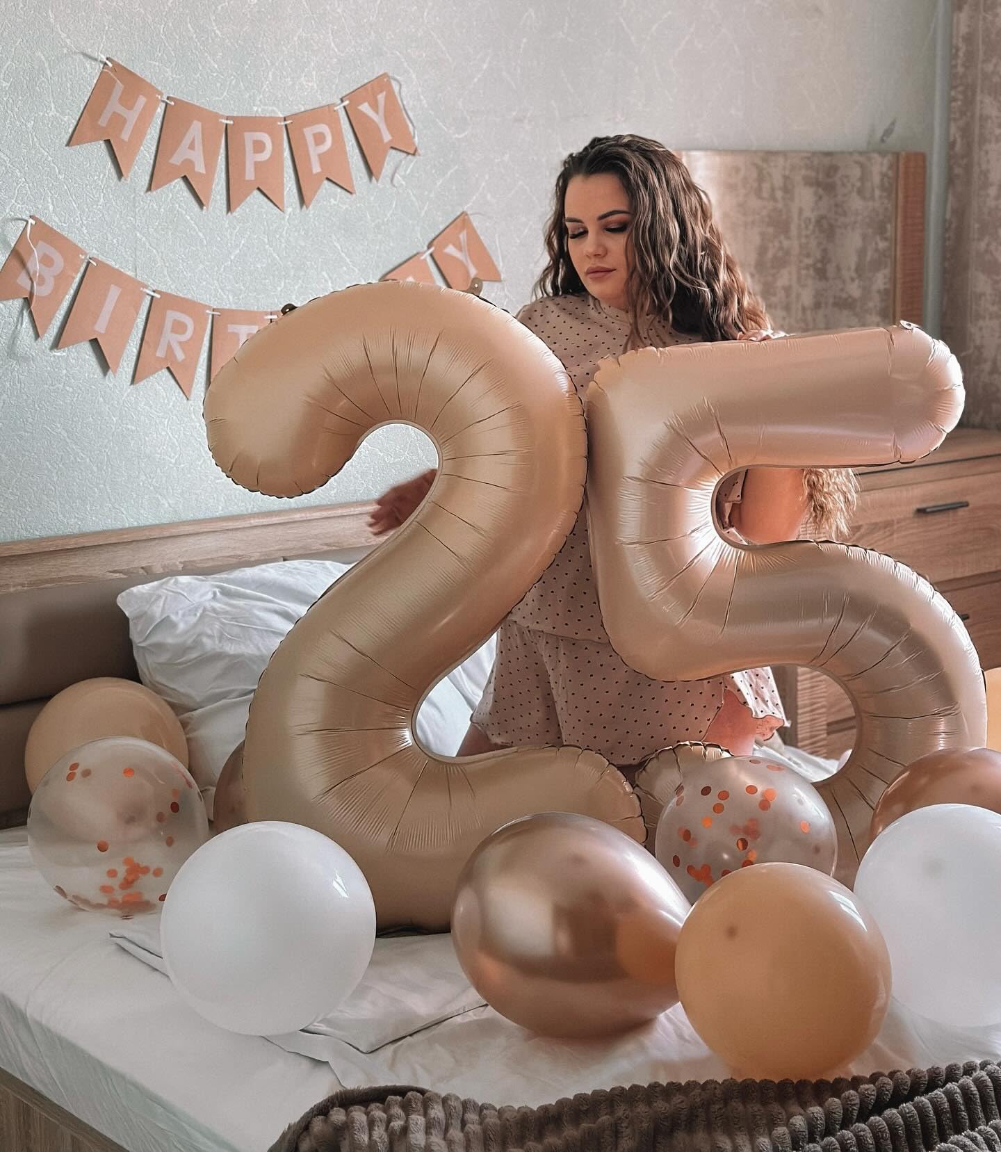 IWERP Light Brown Number 4 Balloon 40 Inch | 4th Birthday Decorations & Party Supplies
