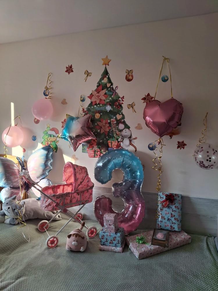 IWERP Starry Sky 4 Balloon 40-Inch – 4th Birthday Decorations