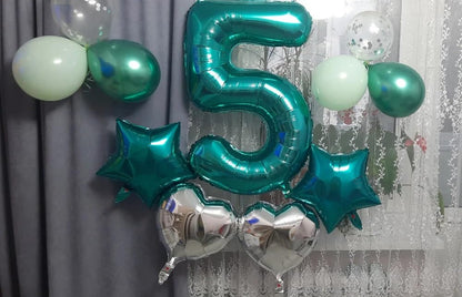 IWERP Teal 40-Inch 8 Balloon – 8th Birthday Decorations | Teal Party Supplies