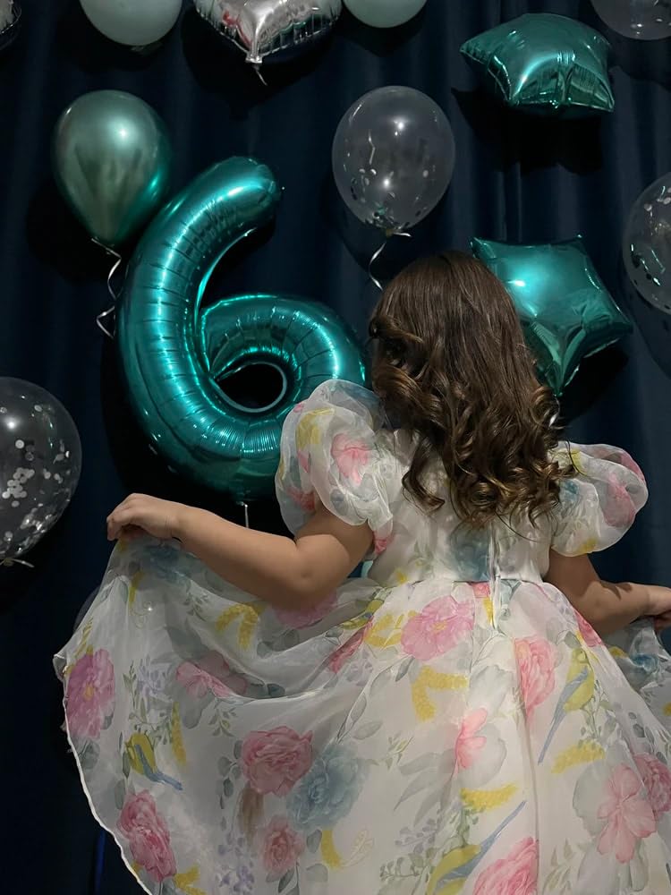 IWERP Teal 40-Inch 8 Balloon – 8th Birthday Decorations | Teal Party Supplies