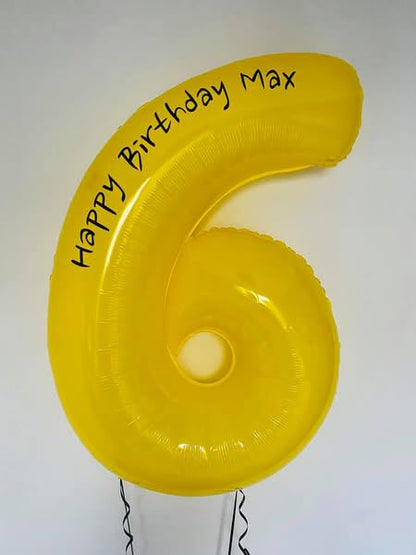 IWERP Yellow Number 6 Balloon 40 Inch – 6th Birthday Decorations