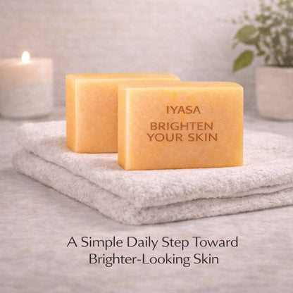 IYASA Kojic Acid Soap for Dark Spots – Turmeric Brightening Bar with Vitamin C, Retinol & Shea Butter | Evens Tone & Fades Hyperpigmentation | SGS-Tested, Steroid-Free (2 Pack)