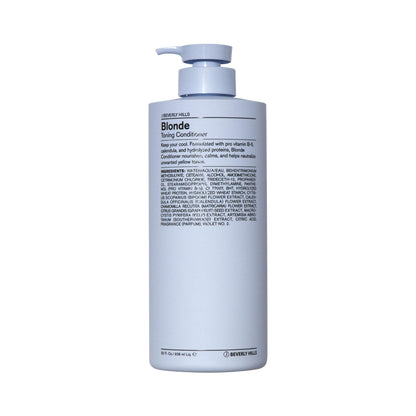 J Beverly Hills Blue Blonde Toning Conditioner with Vitamin B5 – Tone Brassy Hair, 32 oz