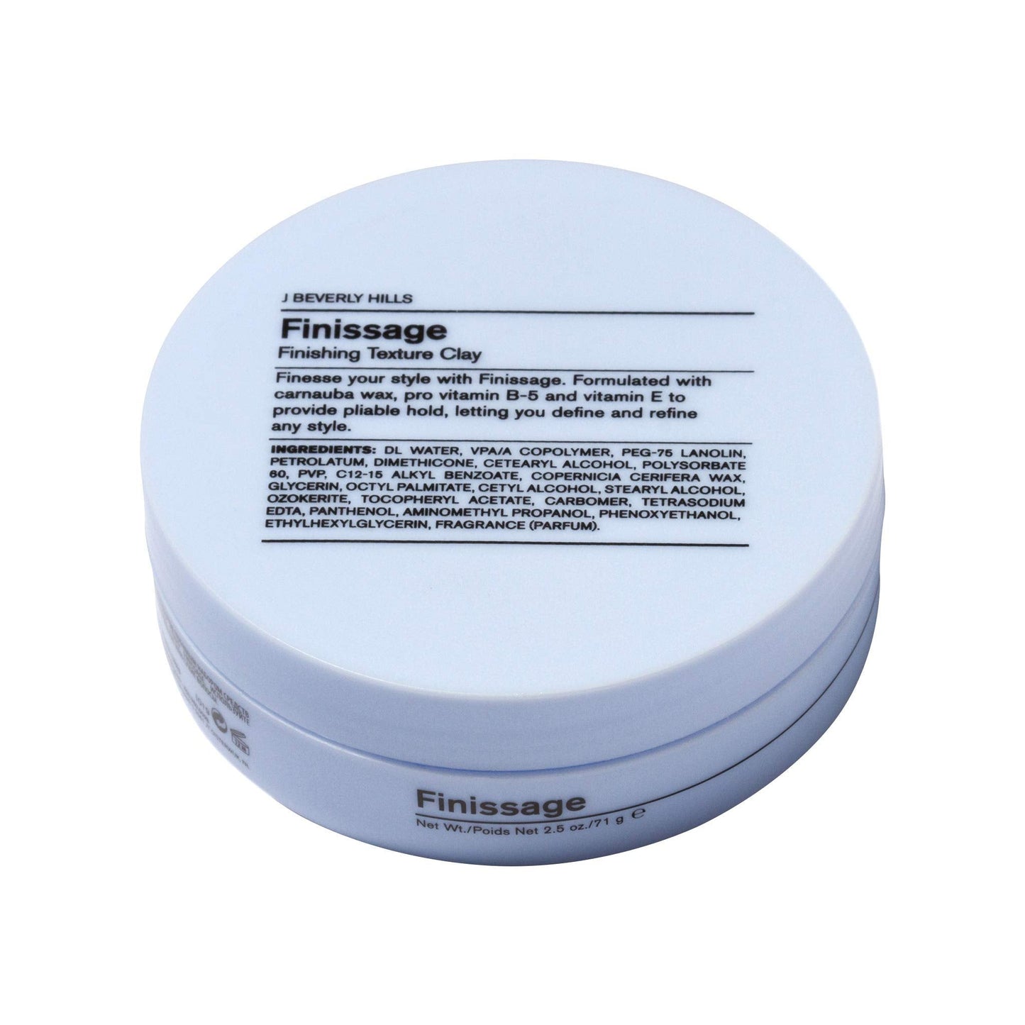 J Beverly Hills Blue Finissage Finishing Texture Cream with Vitamin E - Shine, Definition & Pliable Hold, 2.5 oz