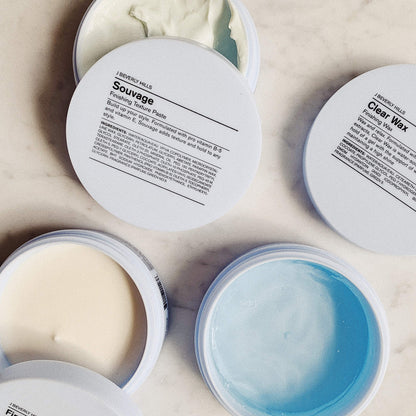 J Beverly Hills Blue Souvage Finishing Texture Paste – Flexible Hold, Pro-Vitamin B5 & Vitamin E (2.5 oz)