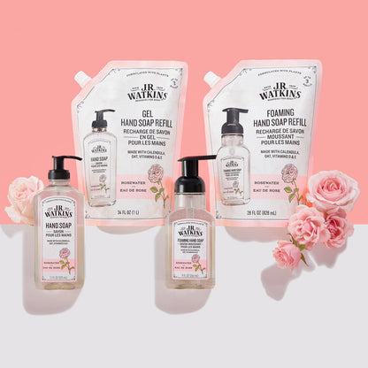 J.R. Watkins Rosewater Liquid Hand Soap Refill Pouch – 1 L