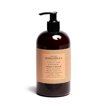 Jaboneria Marianella Violet & Bergamot Body Cream – 16 oz Hydrating Moisturizer