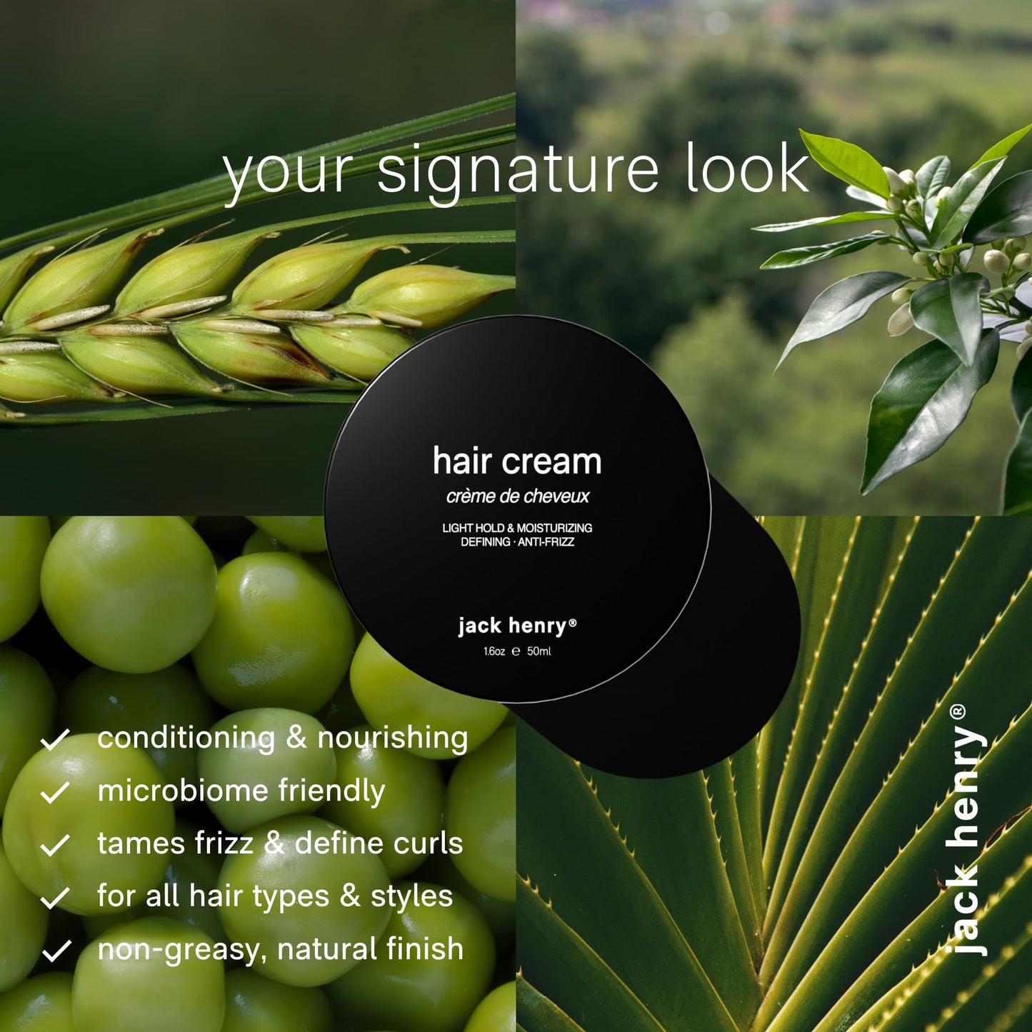 Jack Henry Hair Styling Cream – Light Hold & Subtle Shine for All Hair Types