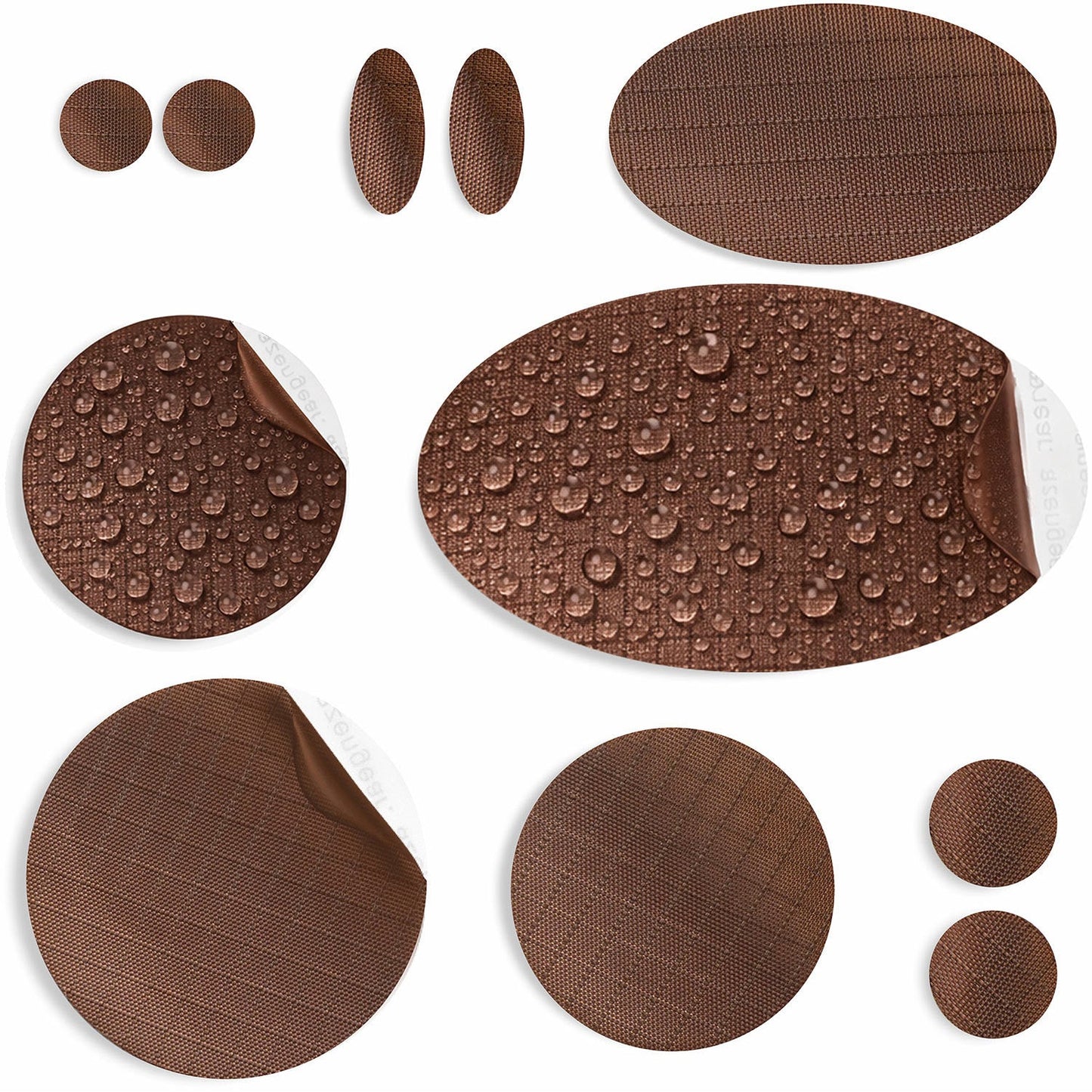 Repair Patches (30+ Colours) for Puffer Jackets, Tents, Upholstery - Stick On, Waterproof, Tear-Cold-Heat-Resistant