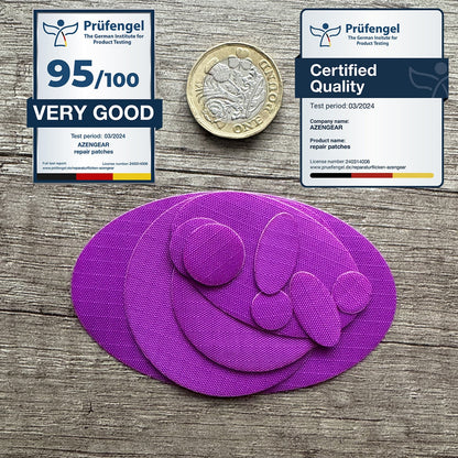 Repair Patches (30+ Colours) for Puffer Jackets, Tents, Upholstery - Stick On, Waterproof, Tear-Cold-Heat-Resistant