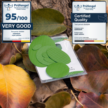 Repair Patches (30+ Colours) for Puffer Jackets, Tents, Upholstery - Stick On, Waterproof, Tear-Cold-Heat-Resistant