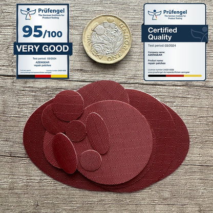 Repair Patches (30+ Colours) for Puffer Jackets, Tents, Upholstery - Stick On, Waterproof, Tear-Cold-Heat-Resistant