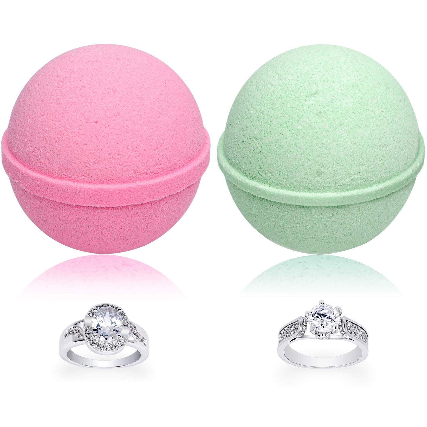 Jackpot Candles Mermaid Love Potion Bath Bombs Gift Set – 2 x 10oz with Ring Surprises, Made in USA