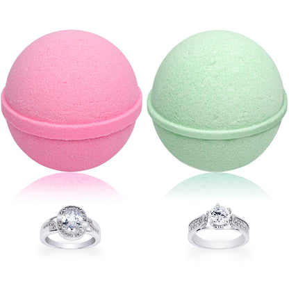 Jackpot Candles Mermaid Love Potion Bath Bombs Gift Set – 2 x 10oz with Ring Surprises, Made in USA