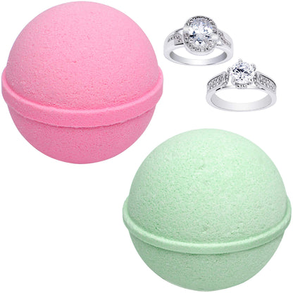 Jackpot Candles Mermaid Love Potion Bath Bombs Gift Set – 2 x 10oz with Ring Surprises, Made in USA