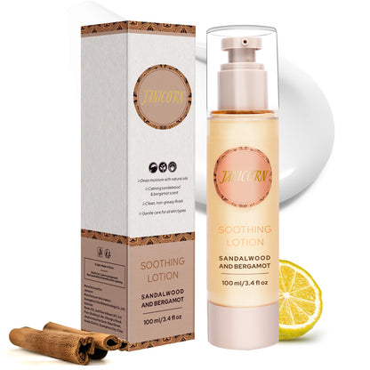 JANICORN Sandalwood & Bergamot Aromatherapy Lotion – Lightweight Hydration for Massage & Self-Care (3.4 fl oz / 100 ml)