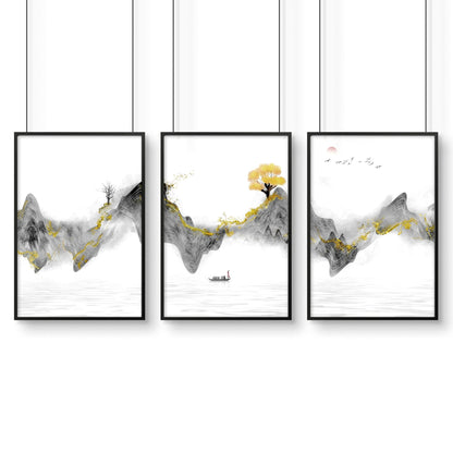 Japanese art prints | set of 3 framed wall art
