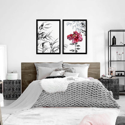 Art decor for walls | set of 2 Japanese wall art prints for bedroom