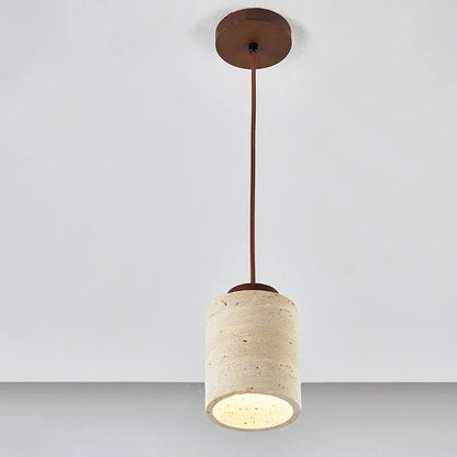 Wabi-Sabi Natural Stone Pendant Light – Japanese Modern Designer Hanging Lamp
