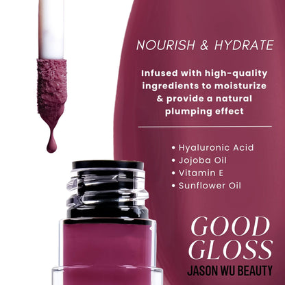 Jason Wu Good Gloss GG08 Raspberry Sorbet – Hydrating Non-Sticky Lip Gloss