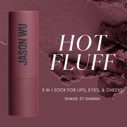 Jason Wu Beauty Hot Fluff Modern Matte Lipstick – 3-in-1 Lipstick, Blush & Shadow, 3.8g