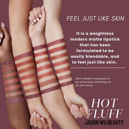 Jason Wu Beauty Hot Fluff Modern Matte Lipstick – 3-in-1 Lipstick, Blush & Shadow, 3.8g