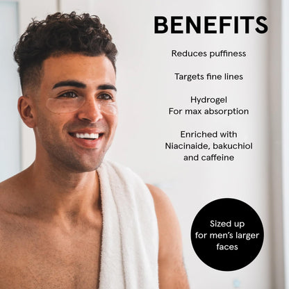 JAXON LANE Bro Mask Under Eye Patches for Men – Hydrogel 2x6 Pairs
