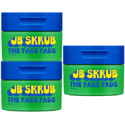 JB SKRUB The Face Pads | Acne Cleansing Pads for Kids, Tweens & Teens – 40 Wipes, 3-Pack