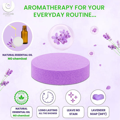 JC Naturals Lavender Shower Steamers – Extra Large 8-Pack XL Aromatherapy