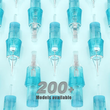 JCONLY Vetar Tattoo Cartridge Needles – 20 Pcs 1214RLL Round Liner Cartridges, 0.35mm, Long Taper